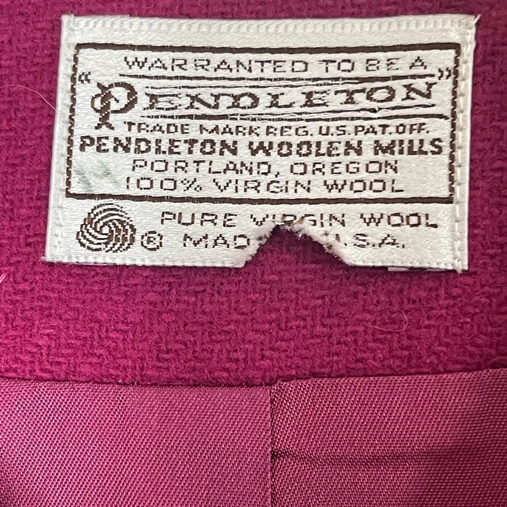 Vintage Pendleton 100% Virgin Wool Blazer. Size 14 GUC - Picture 7 of 9